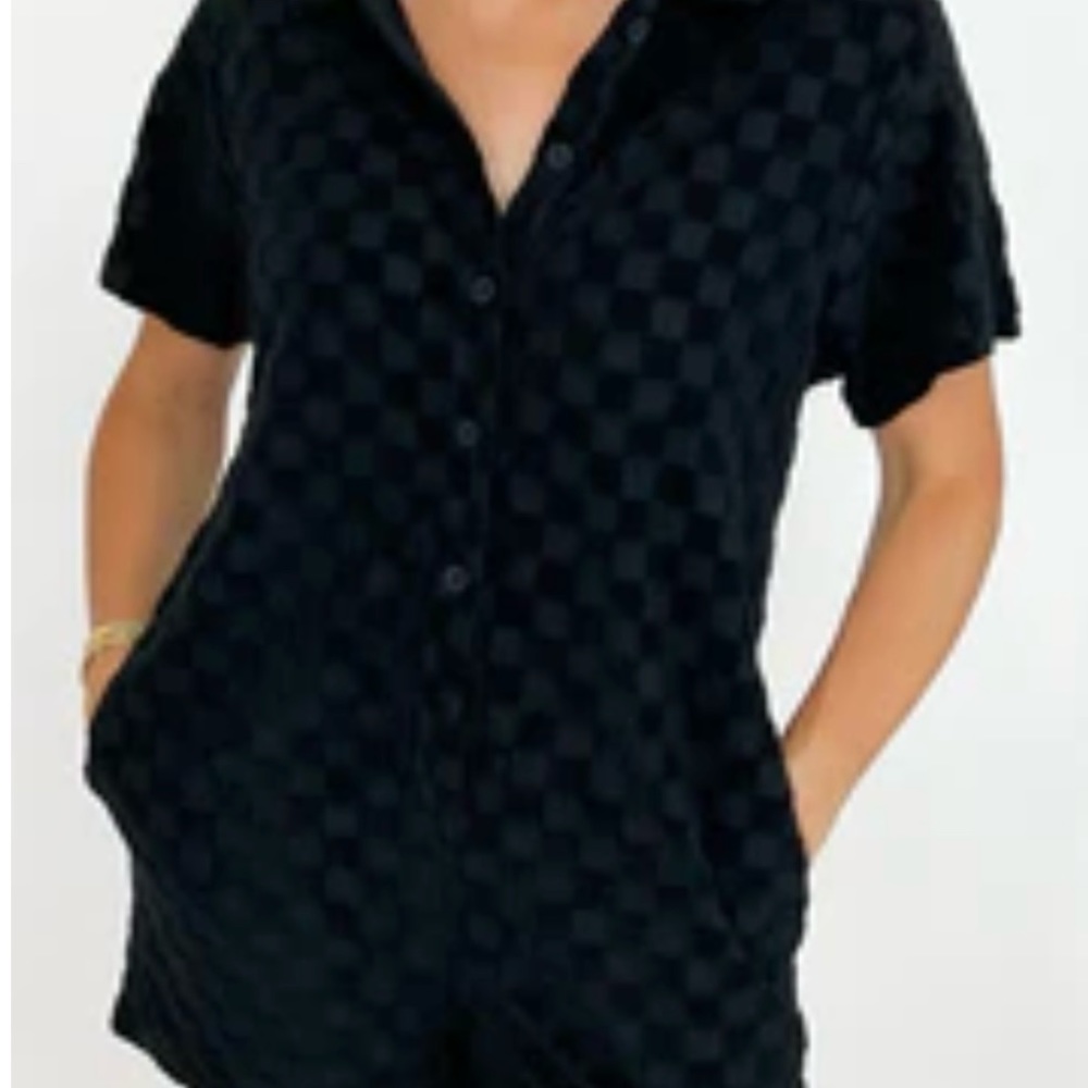 Talulah Kelly Checked Terry Romper  L
